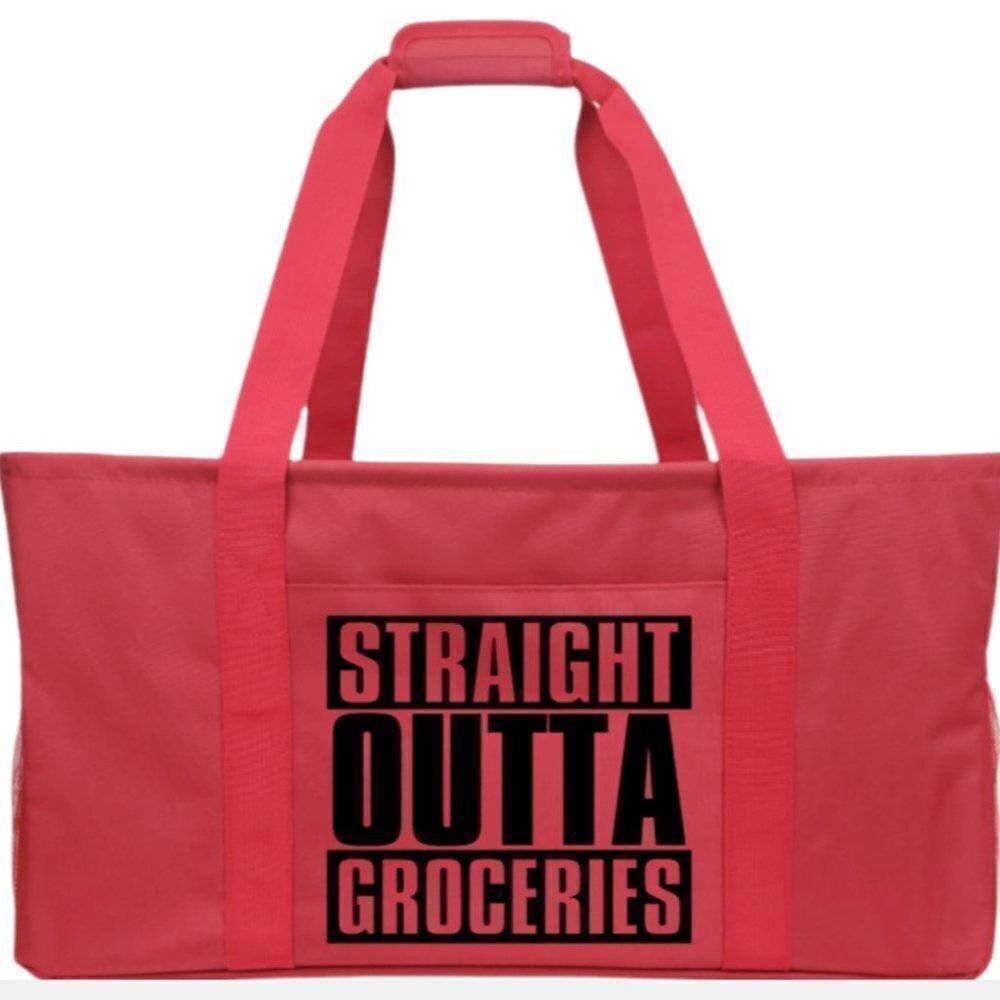 "STRAIGHT OUTTA GROCERIES" Multipurpose Tote